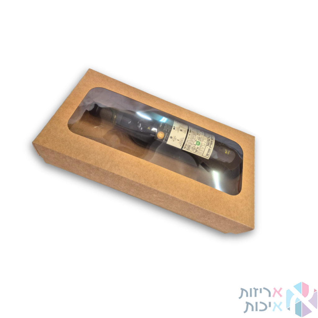 קופסאות קרטון עם מכסה שקוף במידה 17-34-8 סמ