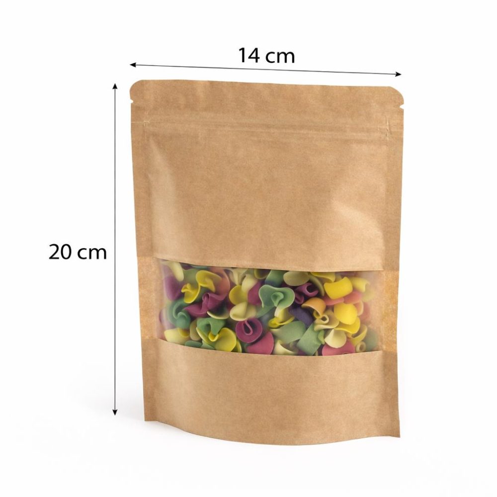 שקיות פסגור נייר קראפט + חלון