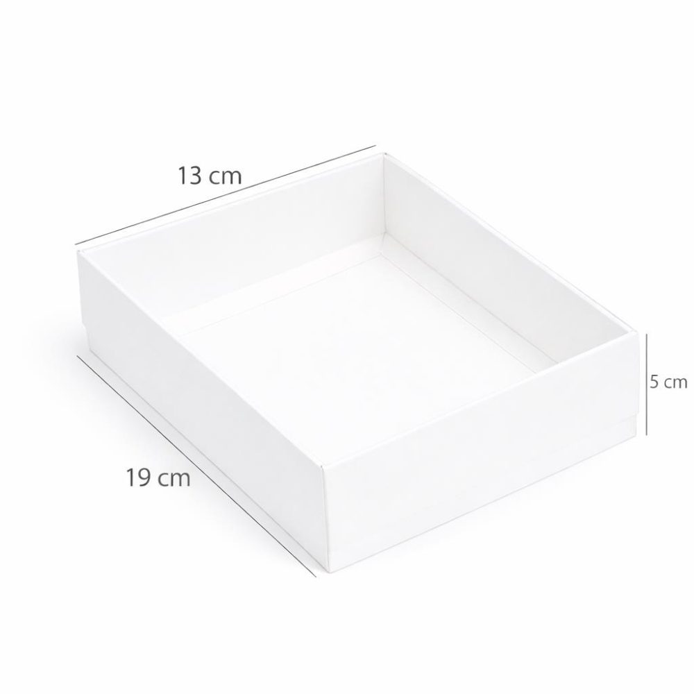 קופסאות קרטון עם מכסה שקוף 13/19/5, 25 יחידות