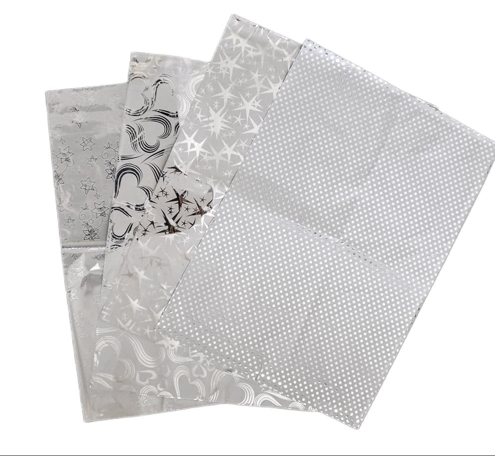 אריזות מתנה מטאלייז + דבק (הדפס) , 17/25 , 100 יחידות