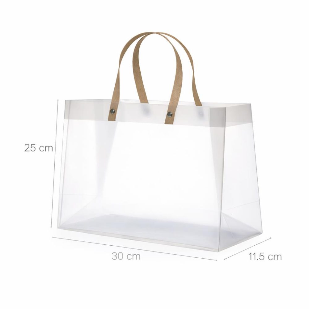 שקיות PVC עם ידית נשיאה במידה 25/30/11.5 , 12 יחידות